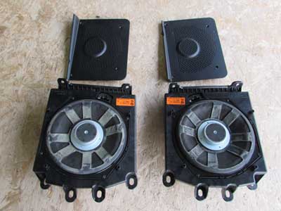 BMW Logic 7 L7 Subwoofers w/ Boxes (Left and Right Set) Top Hifi 65136919357 E60 5 Series E63 6 Series